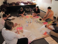 An Infant Massage class at the Wood County Health Department